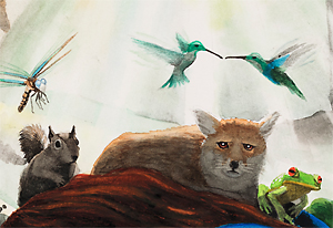Guardians - Fox and Hummingbirds