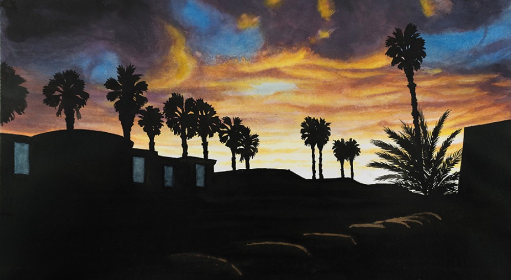 La Mesa Sunset, 18 X 12